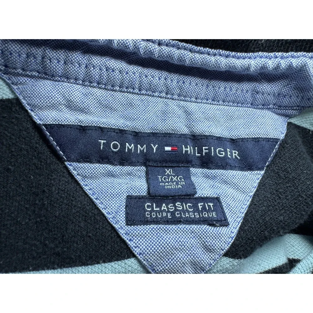 Tommy Hilfiger Men's‎ Classic Fit Striped Short Sleeve Polo Shirt XL